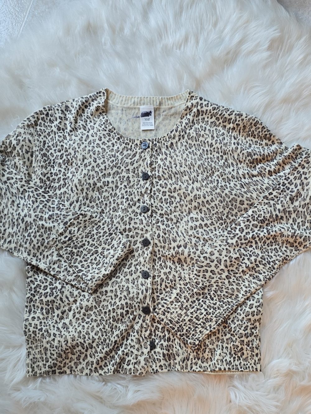 PINK  By Frankies Bikinis Halle Cardigan Leopard Print SIZE S